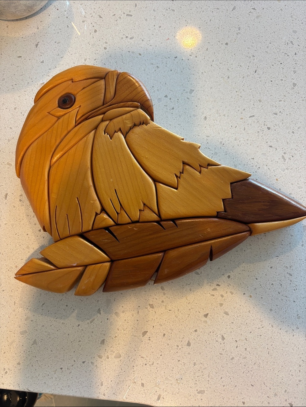 Natural Brown Wooden Bird Wall Hanging Décor - 🦜